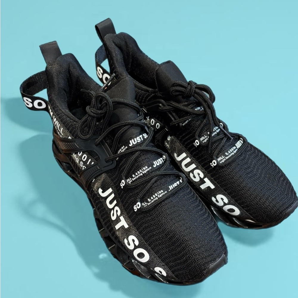 Black “Just SOSO” Sneakers NWB